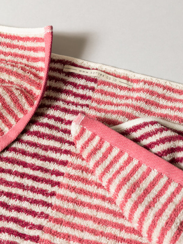 Hemp Stripe Towel, Pink