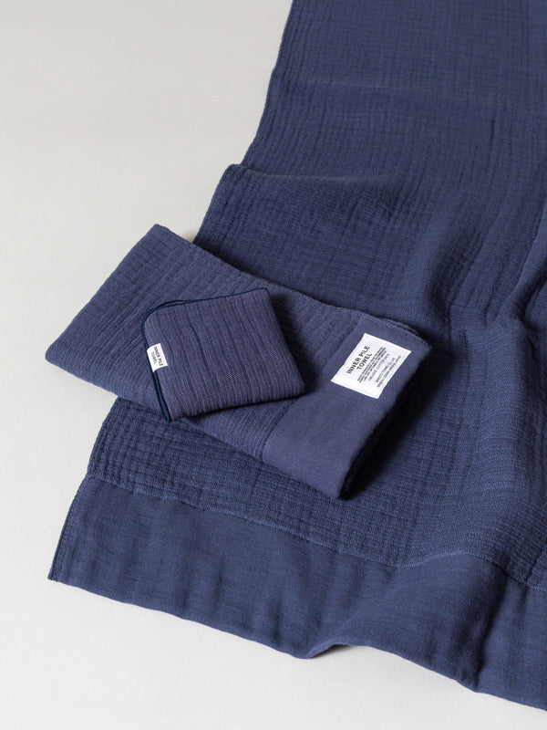 Inner Pile Towel, Navy