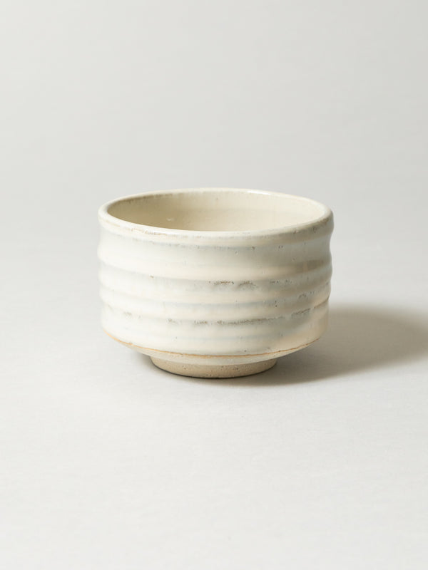 Minoyaki Matcha Bowl, Shirahagi White