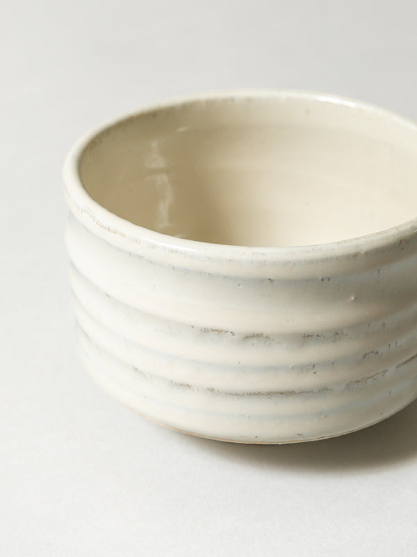 Minoyaki Matcha Bowl, Shirahagi White