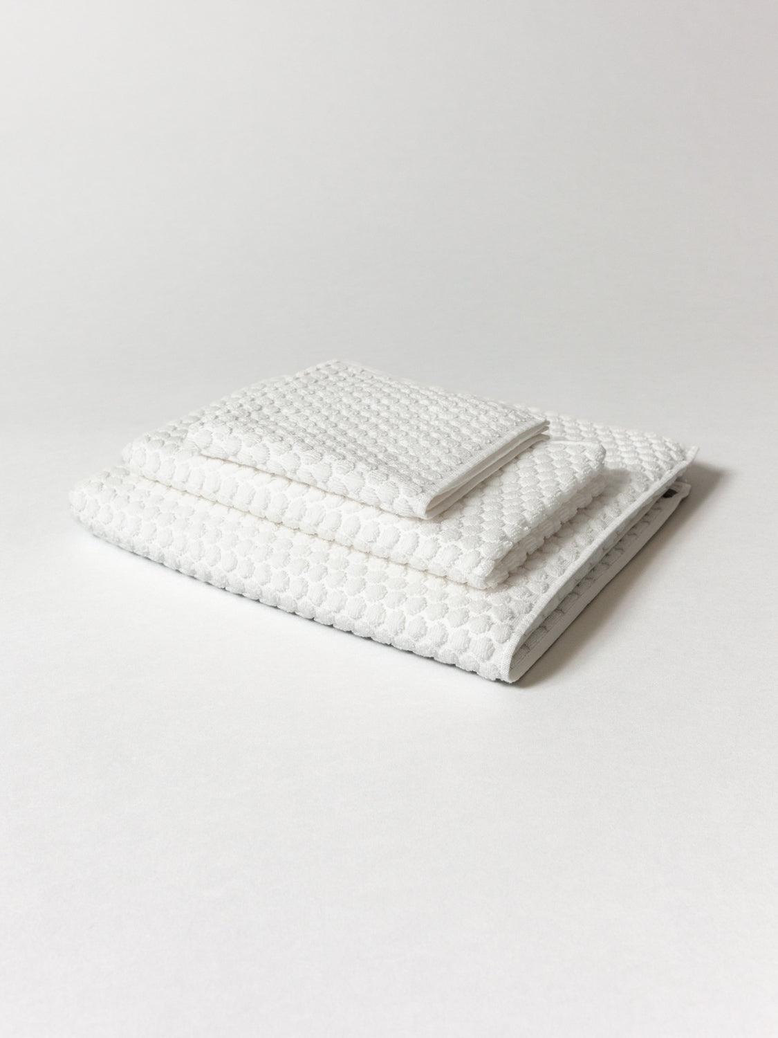 pois towel touch knit ホワイト Puchi Puchi Towel, White | MORIHATA