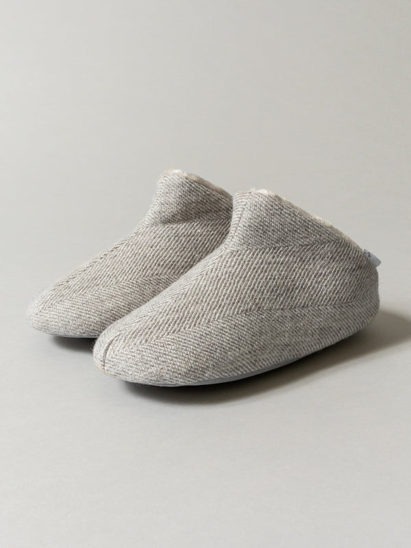 Shetland Wool Lined Room Bootie, Beige