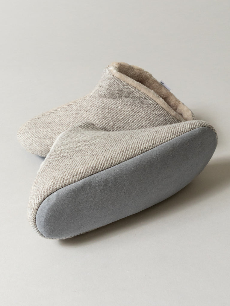 Shetland Wool Lined Room Bootie, Beige