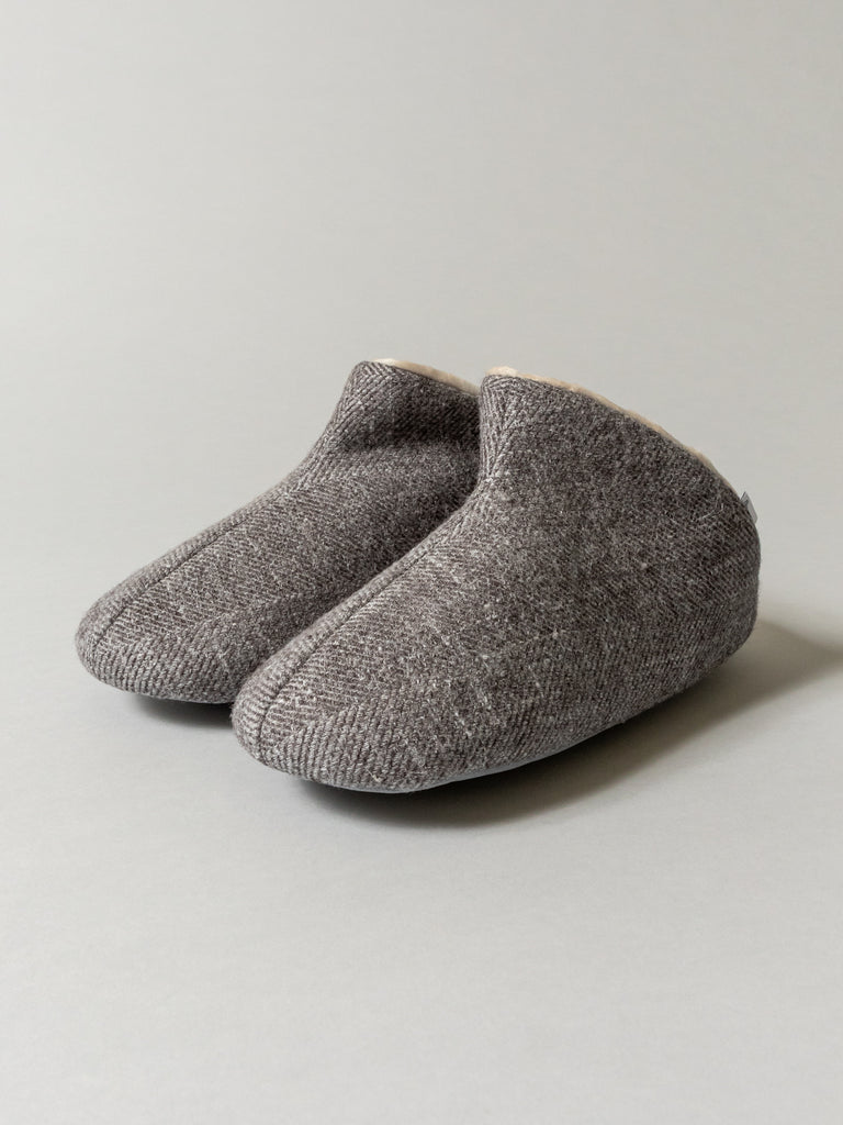 Shetland Wool Lined Room Bootie, Brown