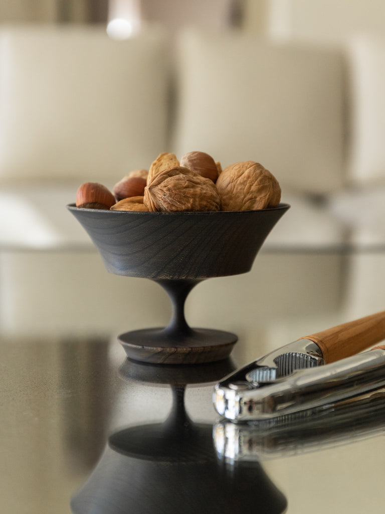 Sinafu Small Stand Bowl - Hasori (Black)