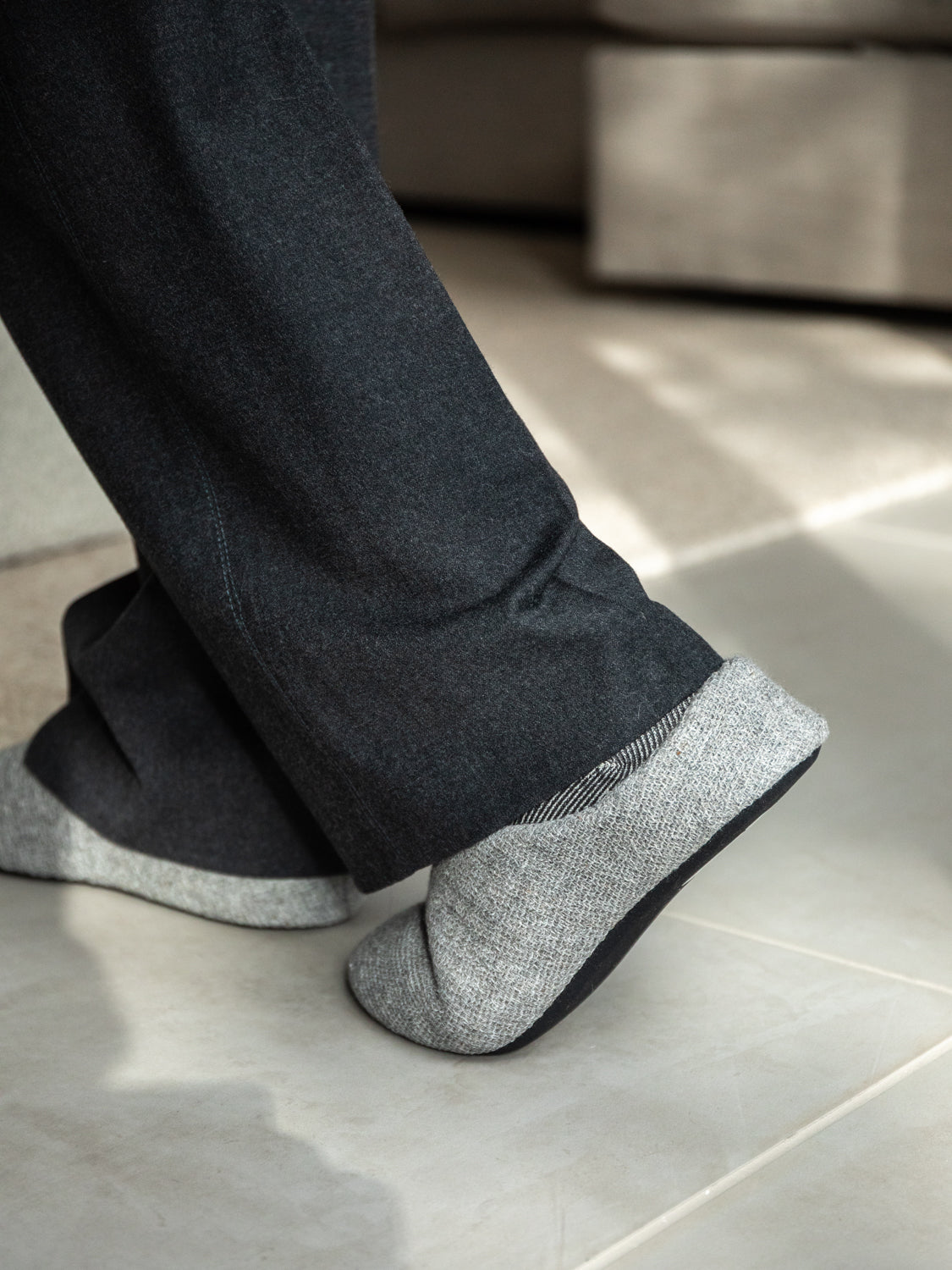 Lana Room Shoes, Grey | MORIHATA