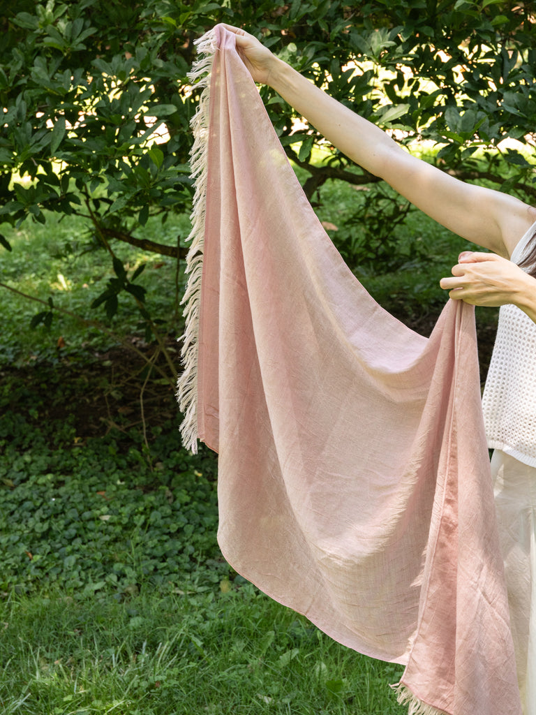 Haolu Cotton Wool Stole, Red Plum