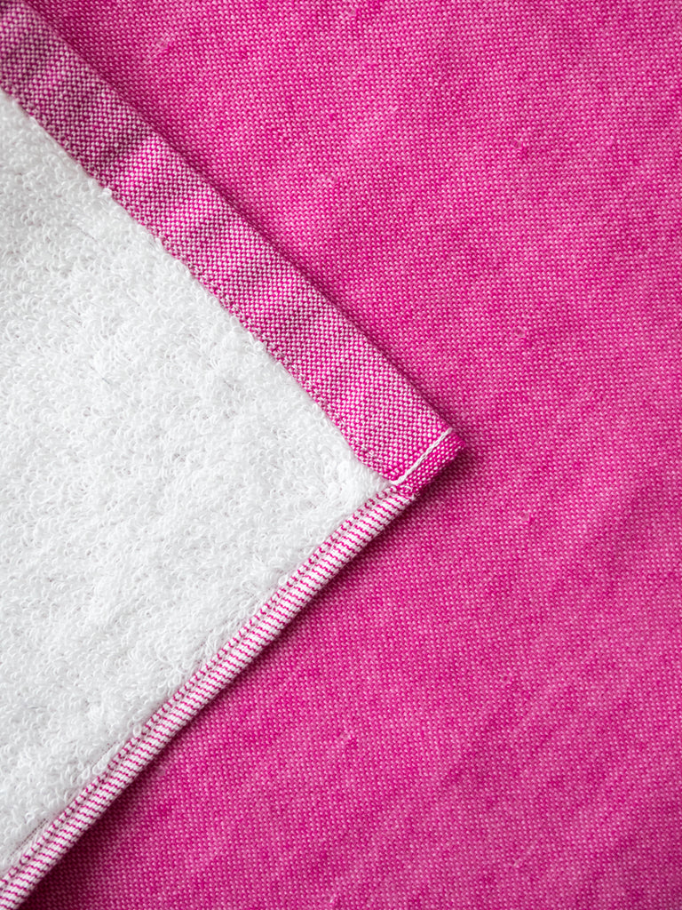 Two-Tone Chambray Towel, Pink 2
