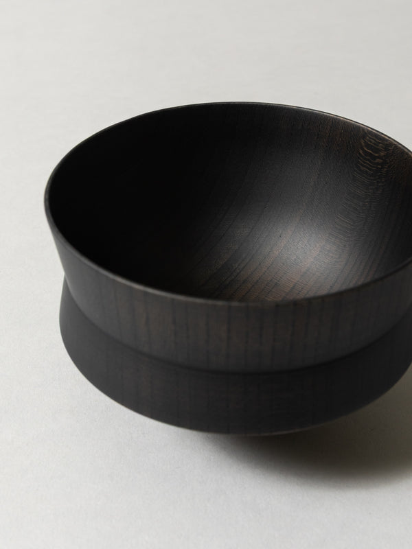 Tsumugi Wooden Bowl - Kine, Black