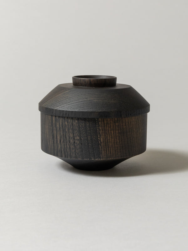 Tsumugi Wooden Bowl with Lid - Mentsuu, Black