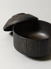 Tsumugi Wooden Bowl with Lid - Mentsuu, Black