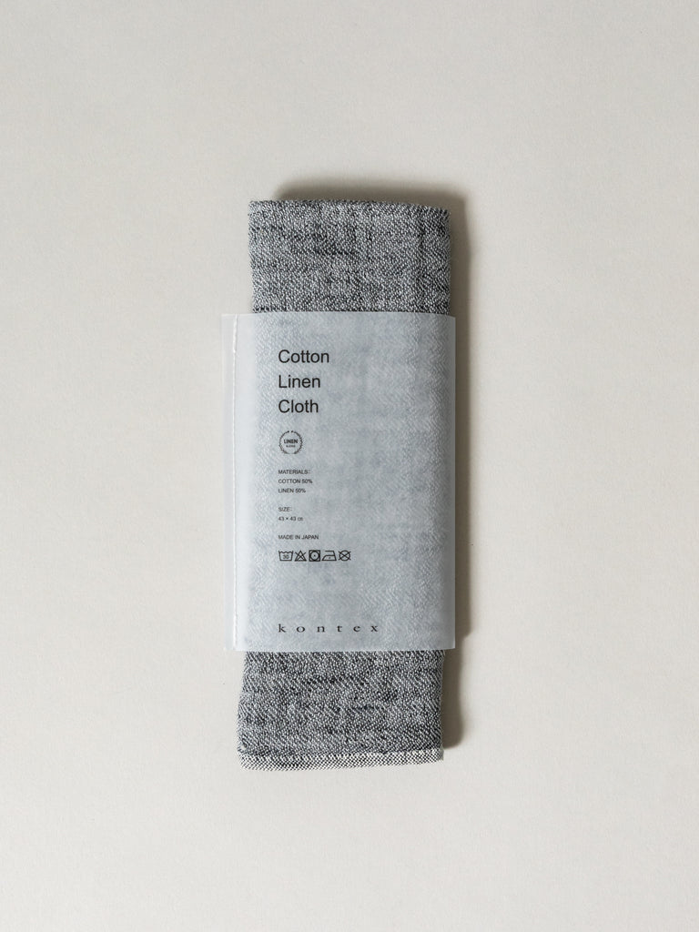 Cotton Linen Kitchen Towel, Charcoal