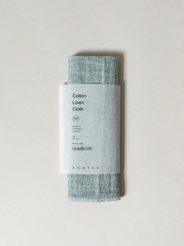 Cotton Linen Kitchen Towel, Green