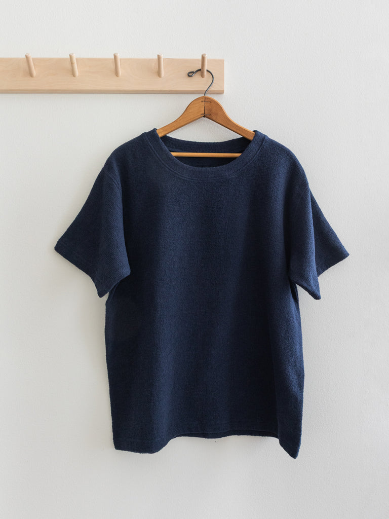 Cotton Pile T-Shirt, Navy