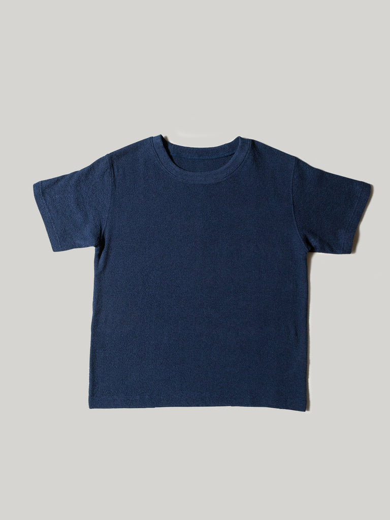 Cotton Pile T-Shirt, Navy