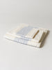 Flax Line Organics Towel, Blue-Ivory