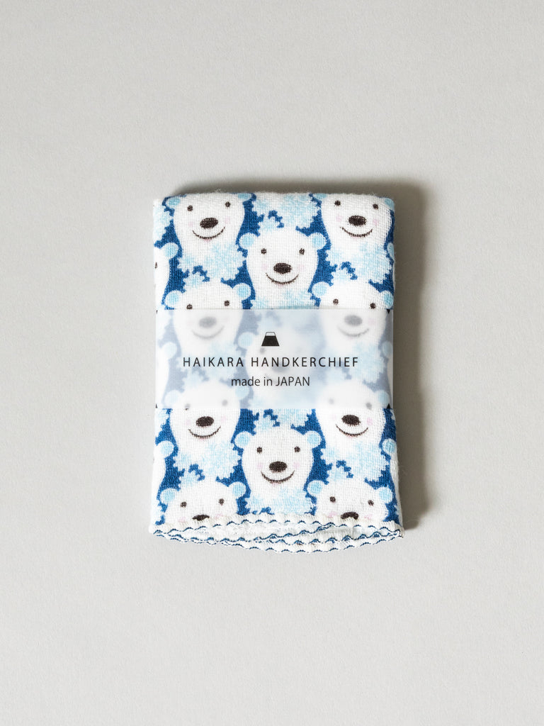 Haikara Little Handkerchief Polar Bear, Blue