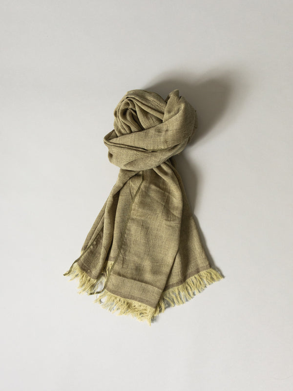 Haolu Cotton Wool Stole, Moss