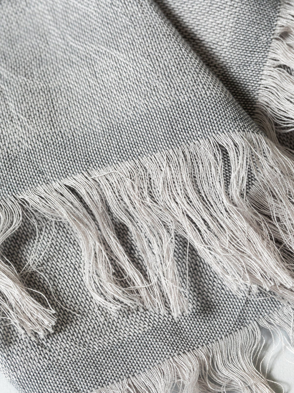 Haolu Cotton Wool Stole, Pewter