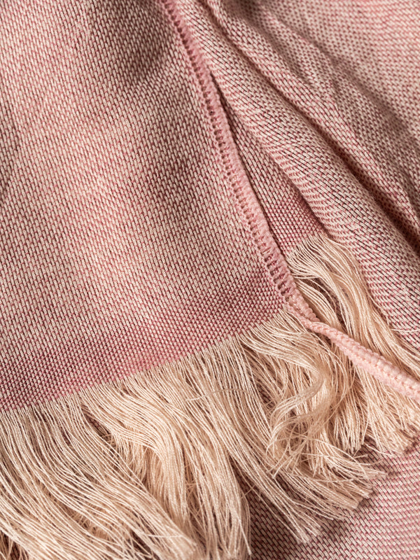 Haolu Cotton Wool Stole, Red Plum