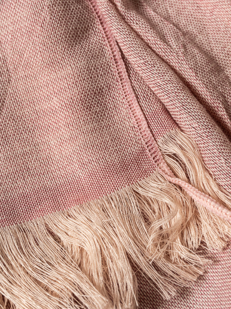 Haolu Cotton Wool Stole, Red Plum