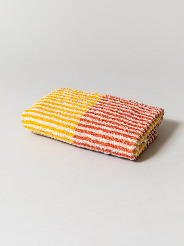 Hemp Stripe Towel, Yellow