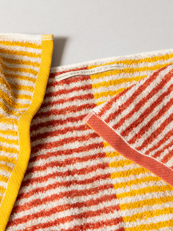 Hemp Stripe Towel, Yellow