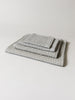 Lattice Linen Towel, Ice Grey