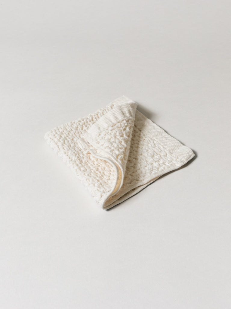 Lattice Linen Towel, Ivory