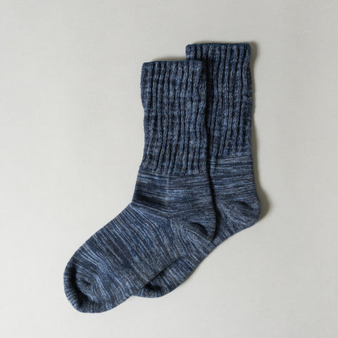 Mekke Socks, Heather Navy