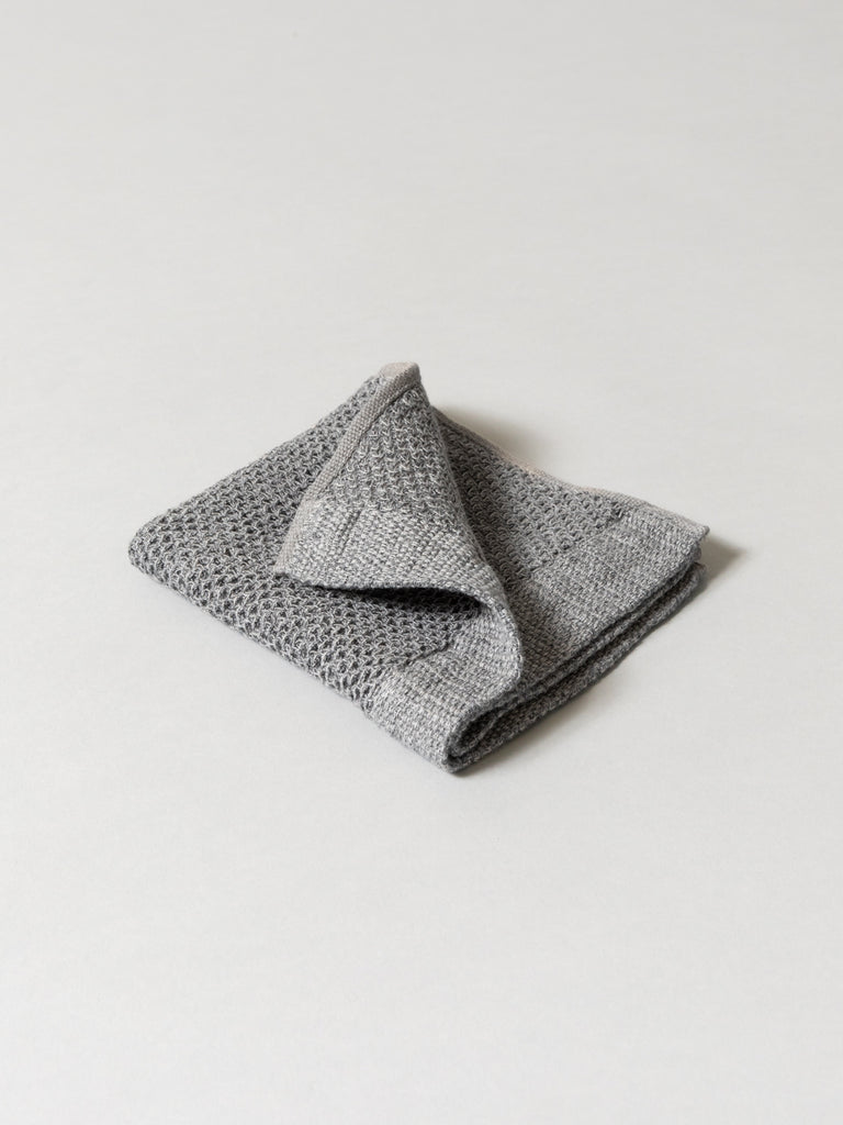 Vintage Waffle Towel, Ice Grey