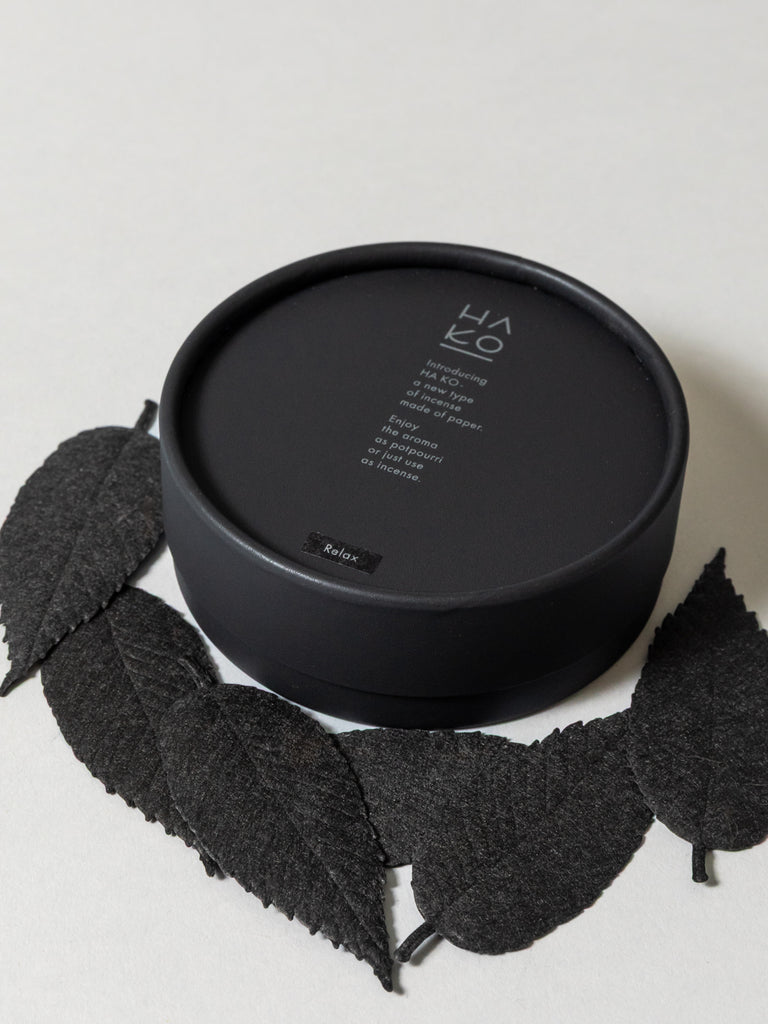 HA KO Paper Incense - Black, Set of 6 (Relax)