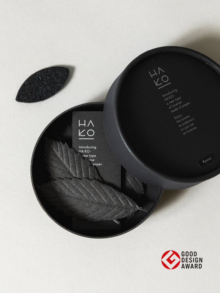 HA KO Paper Incense - Black, Set of 6 (Focus)