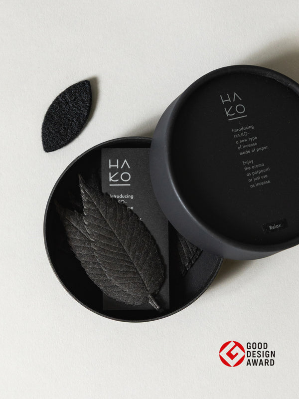 HA KO Paper Incense - Black, Set of 6 (Relax)