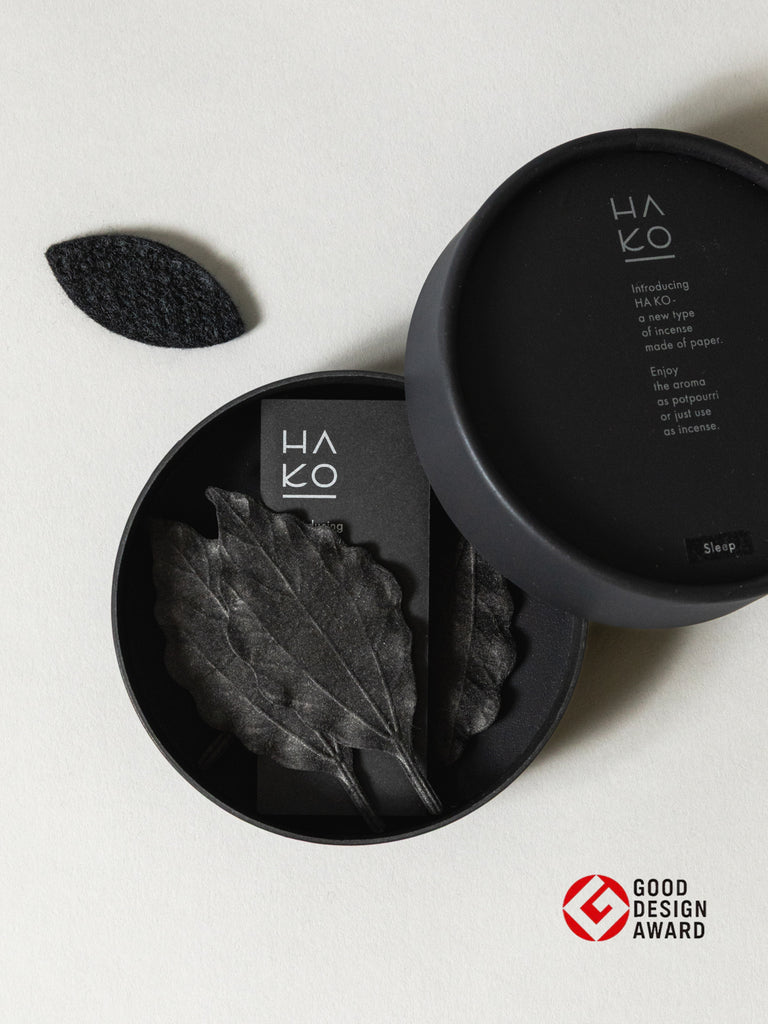HA KO Paper Incense - Black, Set of 6 (Sleep)
