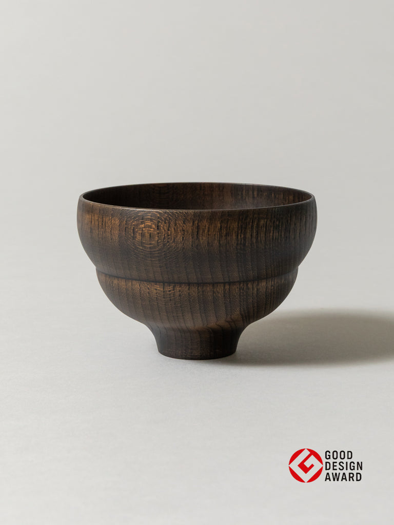 Tsumugi Wooden Bowl - Mokko, Black