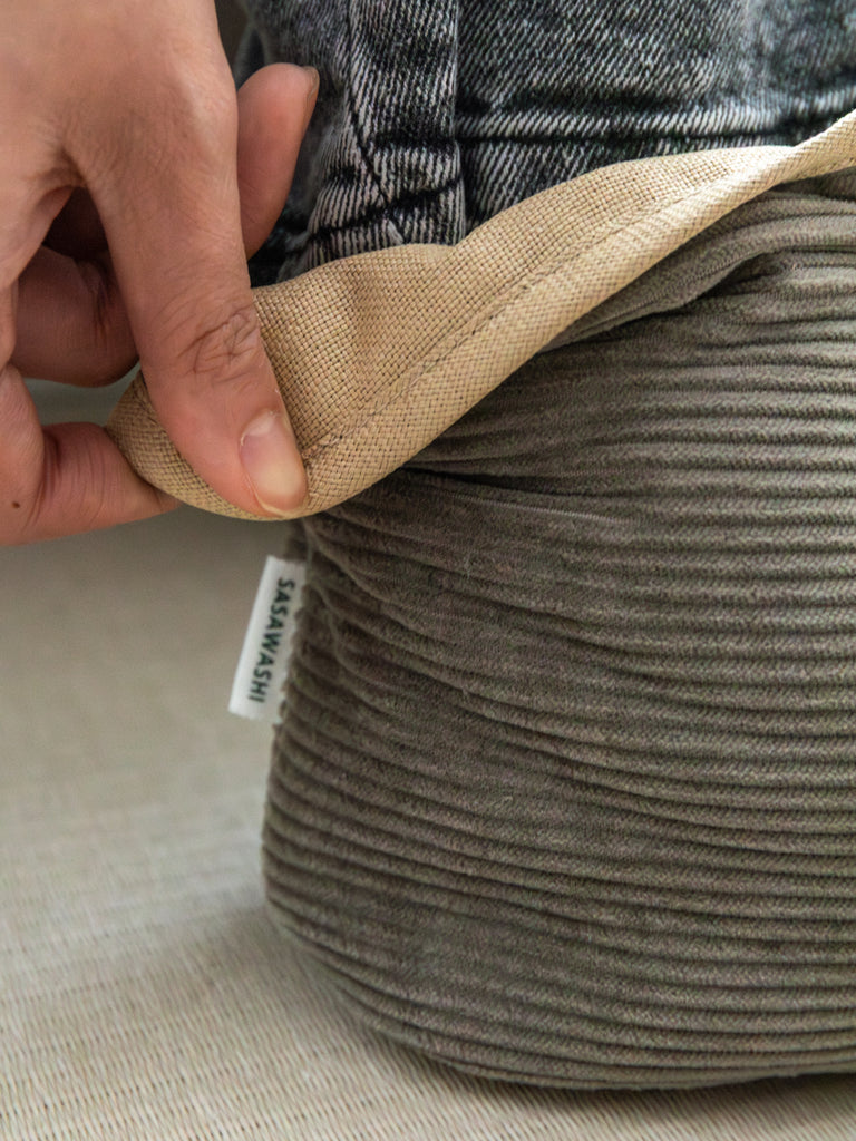 Sasawashi Corduroy Room Boots, Taupe