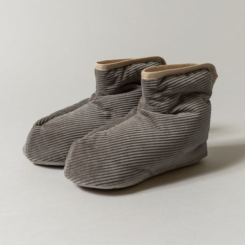 Sasawashi Corduroy Room Boots, Taupe