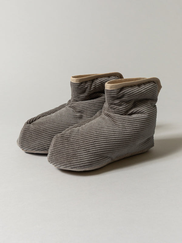 Sasawashi Corduroy Room Boots, Taupe