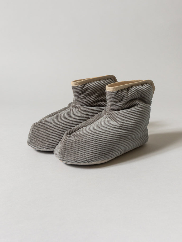 Sasawashi Corduroy Room Boots, Taupe
