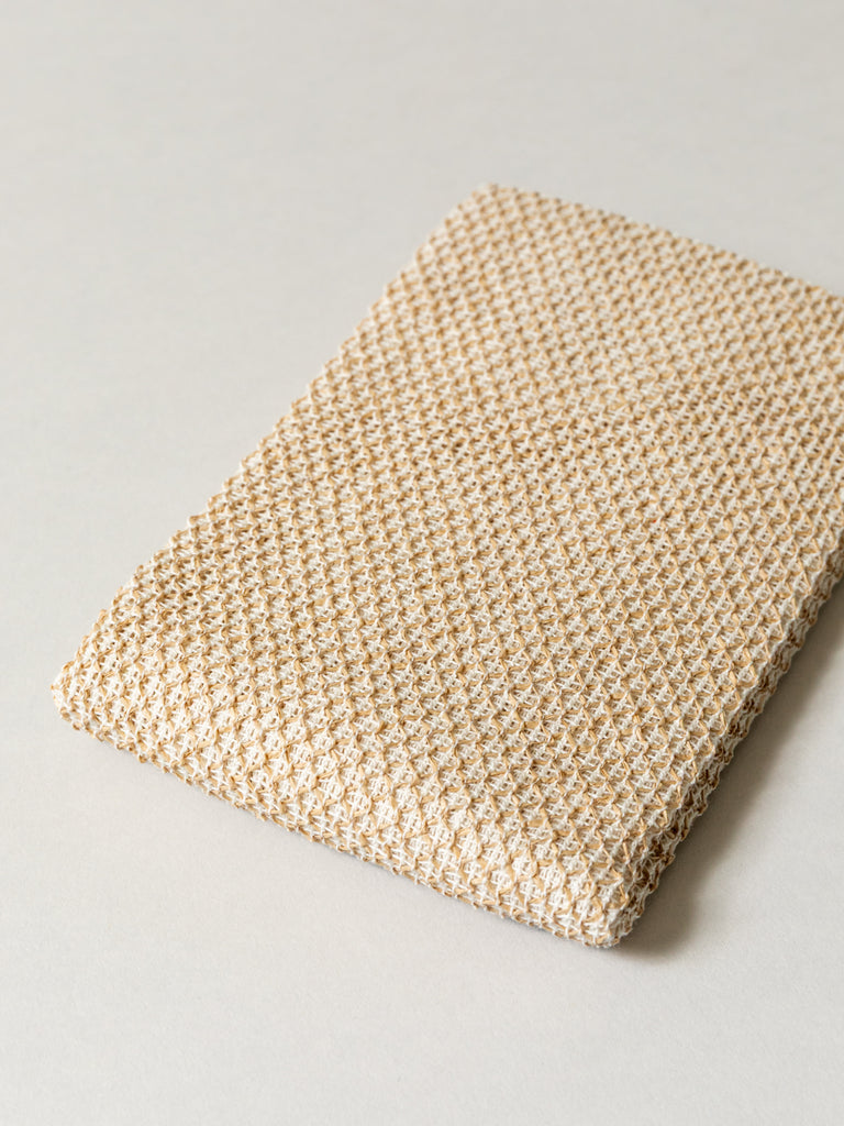 Sasawashi Mesh Body Scrub Towel, Beige