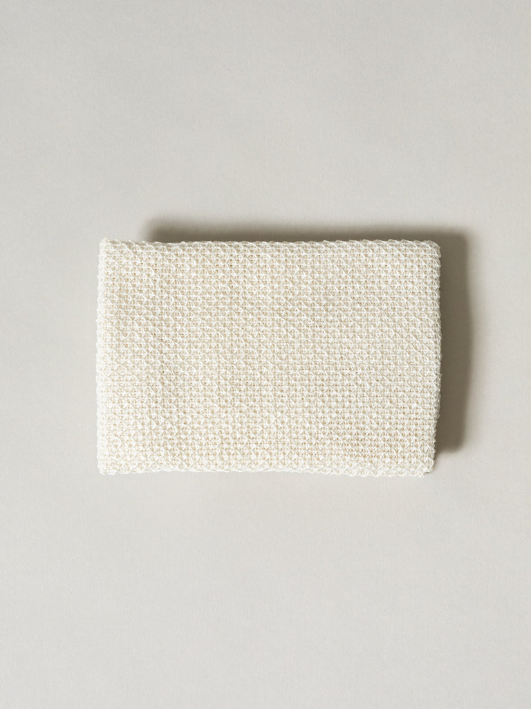 Sasawashi Mesh Body Scrub Towel, Off-White