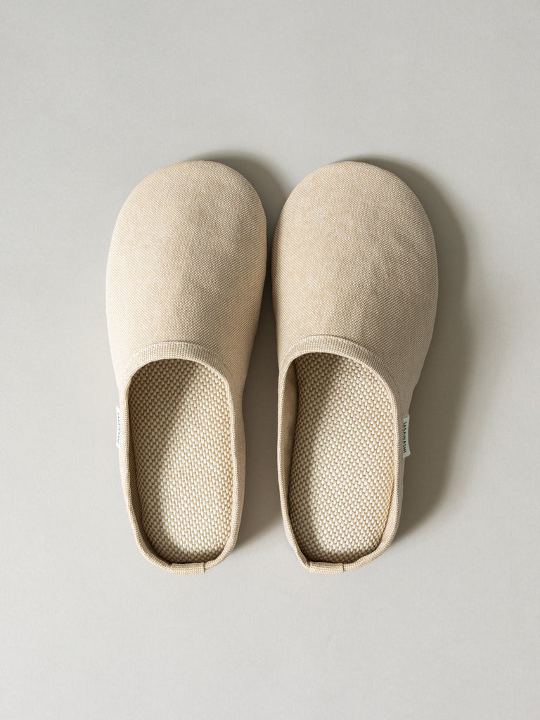 Sasawashi Japanese Room Shoes, Beige | MORIHATA