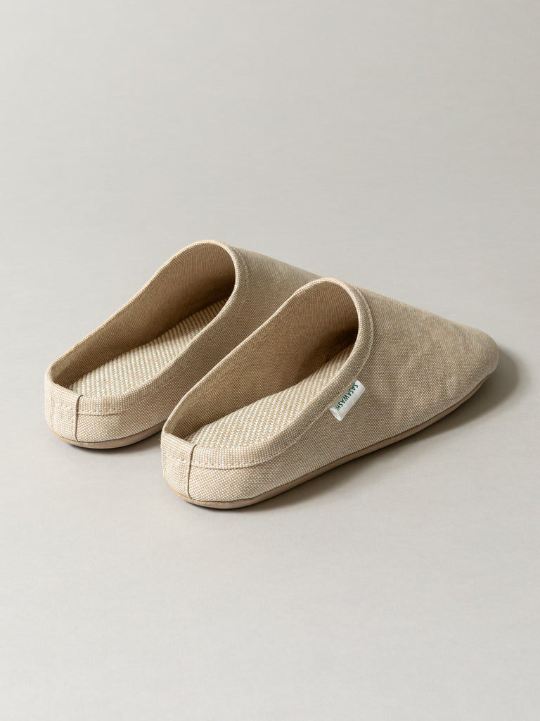Sasawashi Japanese Room Shoes, Beige