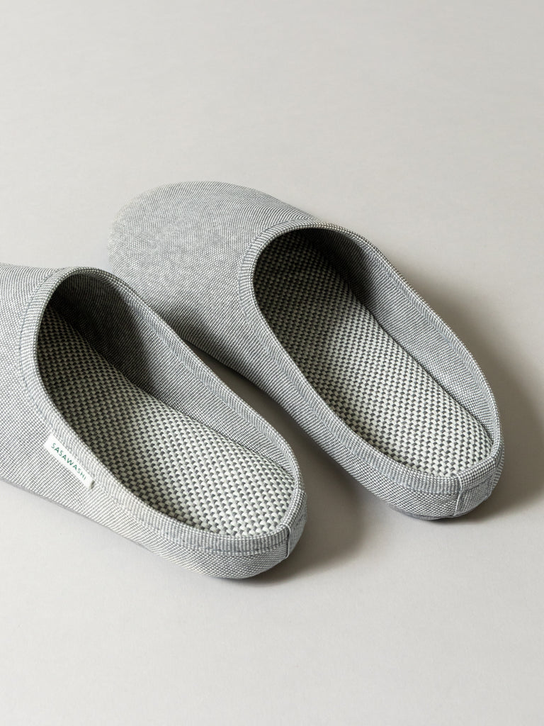 Sasawashi Japanese Room Shoes, Grey