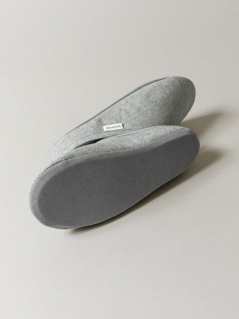 Sasawashi Japanese Room Shoes, Grey
