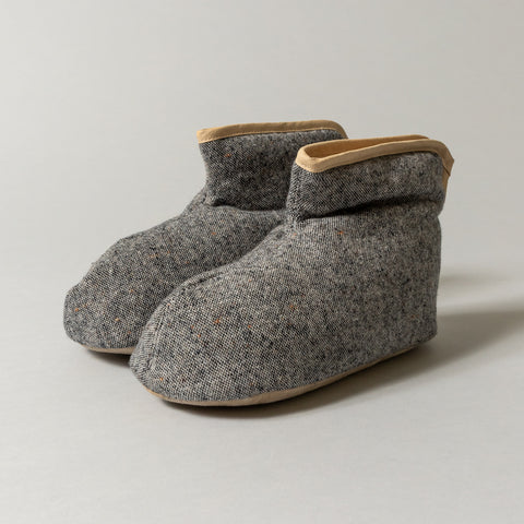 Sasawashi Wool Room Boots, Grey