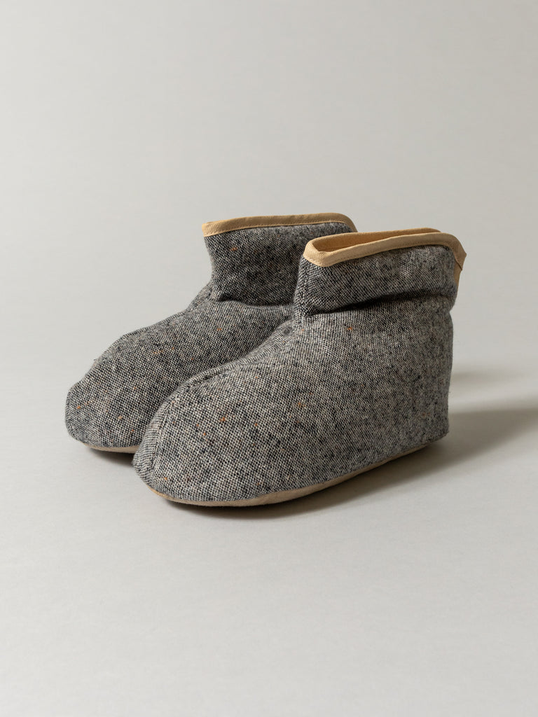 Sasawashi Wool Room Boots, Grey