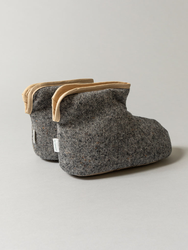 Sasawashi Wool Room Boots, Grey