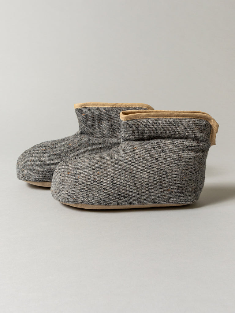 Sasawashi Wool Room Boots, Grey